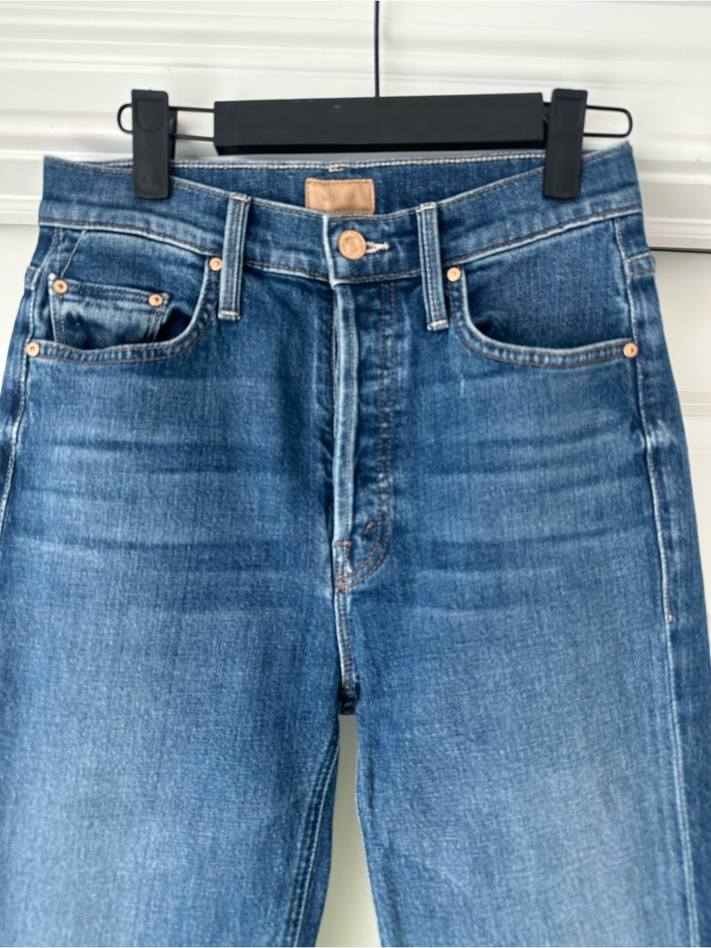 MOTHER The Tripper Ankle Fray Jeans in Light Blue - Picture 6 of 8